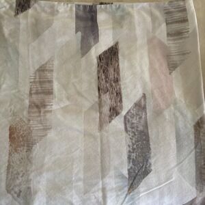 West Elm QUEEN Duvet + 2 shams Grey Water Color geometric  Cotton Sophisticated